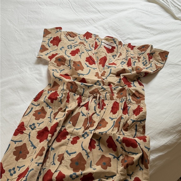 Christy Dawn Floral Dress in Red and Brown - Picture 1 of 6